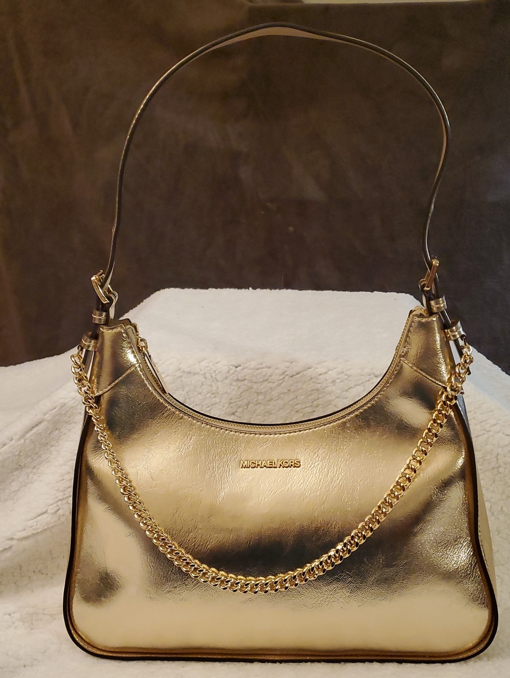 NWOT *DISCONTINUED* Michael Kors Wilma Large Metallic Shoulder Bag